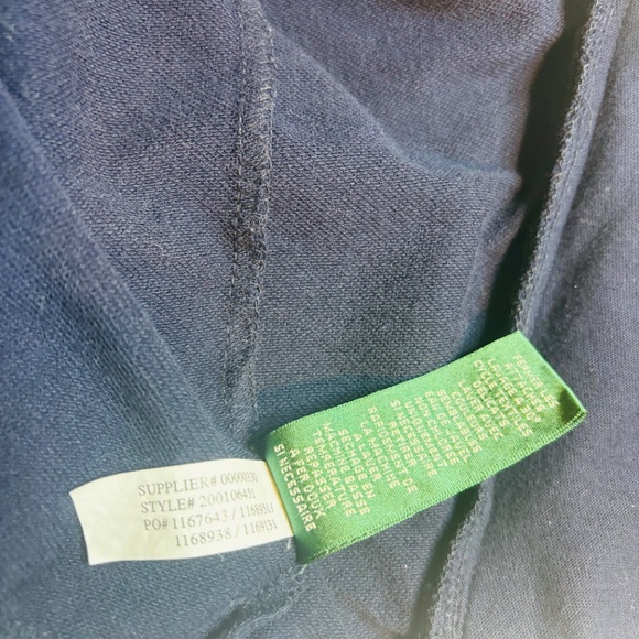 Lauren Ralph Lauren Full Zip Navy Nautical Womens M Boating Sweater Jacket - Picture 8 of 13